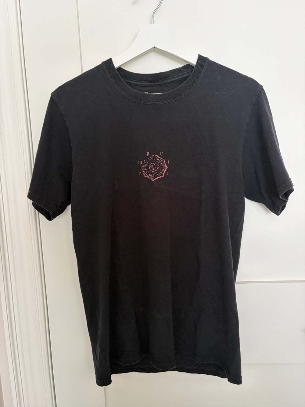 Zumiez Black Short Sleeve Tee with Pink Logo